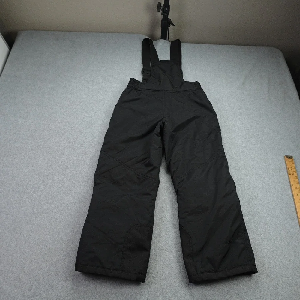 Slalom Snow Bibs Kids Small 6/7 Black Insulated‎ Ski Pants Adjustable Overalls
